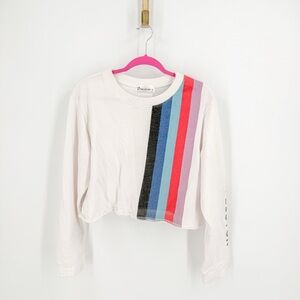 Peloton Kids Long Sleeve Shirt with Colorful Stripes
